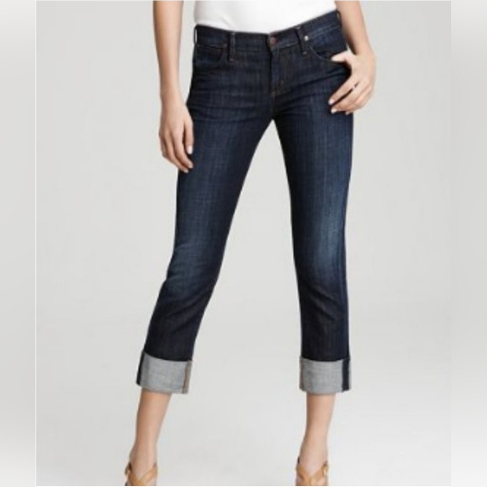 Citizens Of Humanity Dani Cropped Straight Leg Jeans Scorpio Wash Dark Blue 27